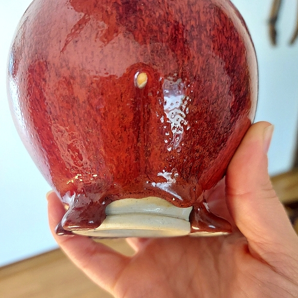 BOGO MCM Boho Chic Stoneware Pottery Weed Pot Bud Vase Earth Tone Redware 5x3.5 - Picture 6 of 9